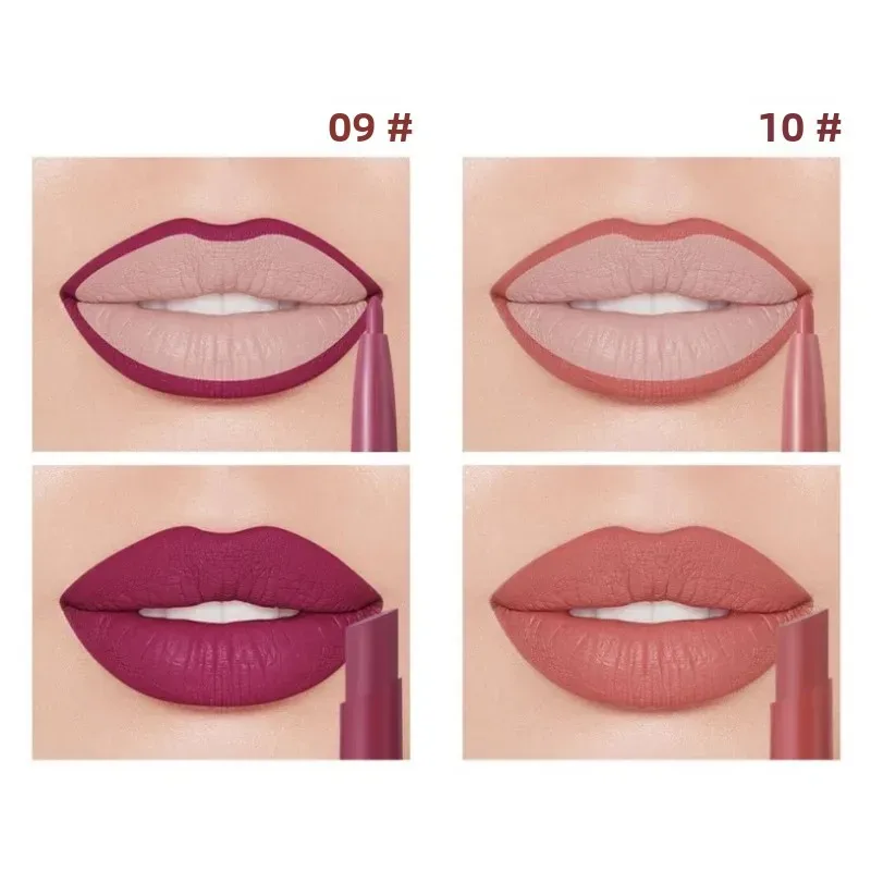 Double Head Matte Lip Liner Pencil 2 in 1 Long Lasting Waterproof Nude Red Lipstick Brighten Outline Makeup Stick — image 6