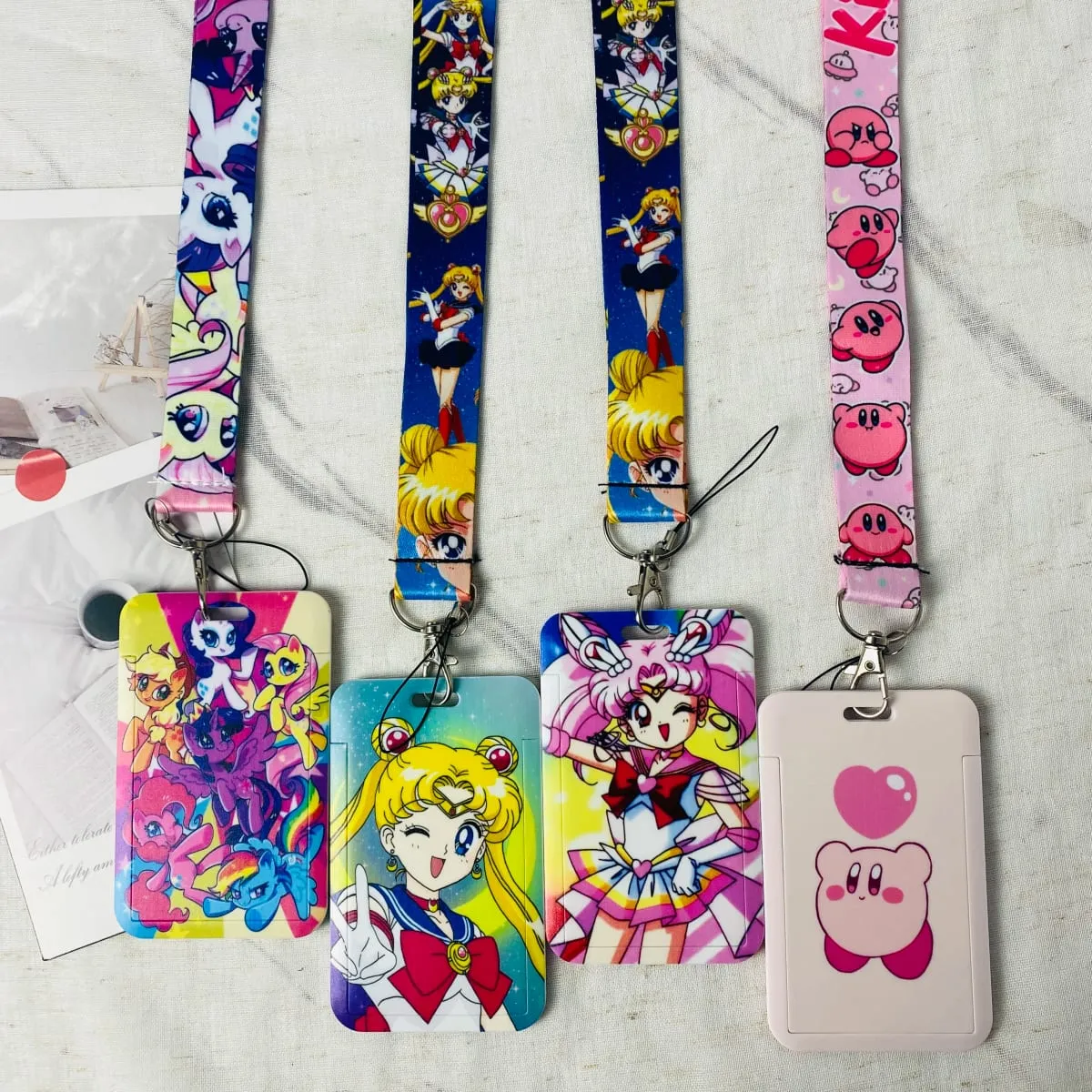 Anime Credential Badge Holder Kawaii Subway Card Holders Minnie Student Campus Lanyard Cards Holder Accessories Gifts — image 1