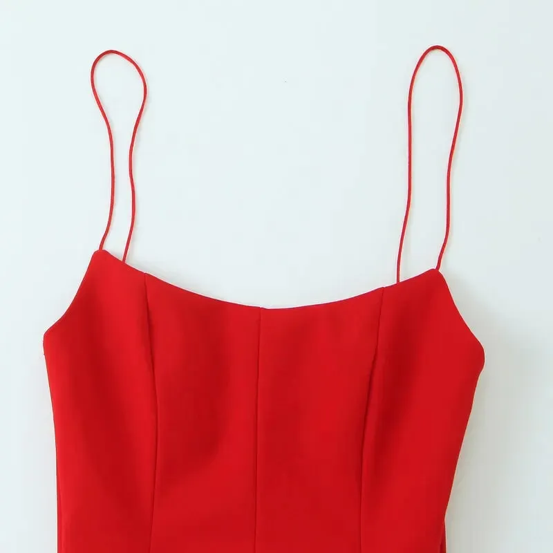 Ele Bal Crop Top Women's Faion Spring Summer Slim Fit Elastic Skirt Sle Hemline New Arrival Vest Strap Tops — image 7
