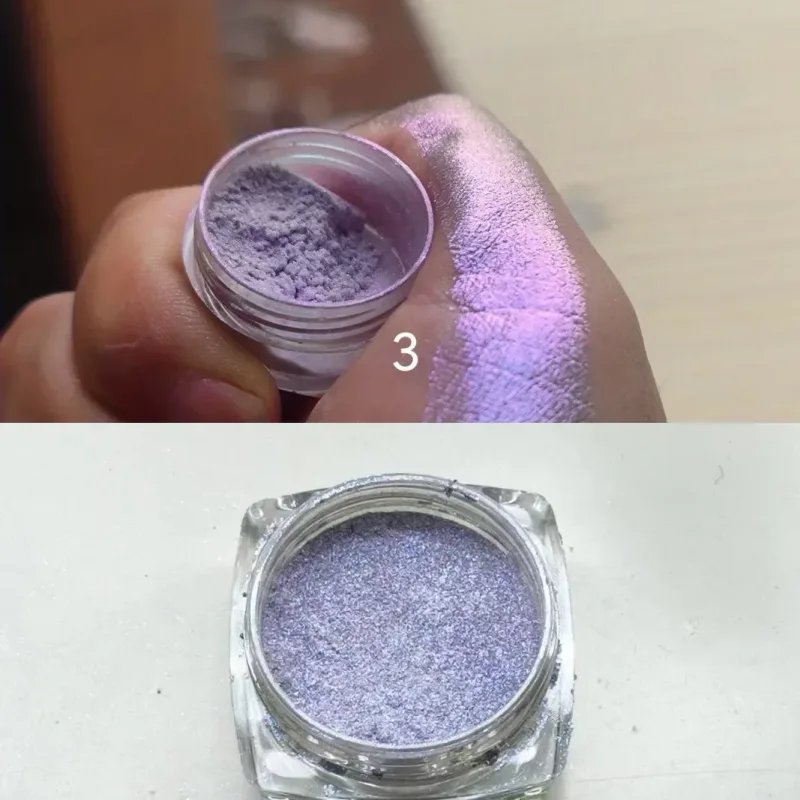 Glitter Eyeshadow Powder Long Lasting Chrome Chameleon Holographic Eyeshadow Powder Pigment Eye Makeup For Women Cosmetic — image 13