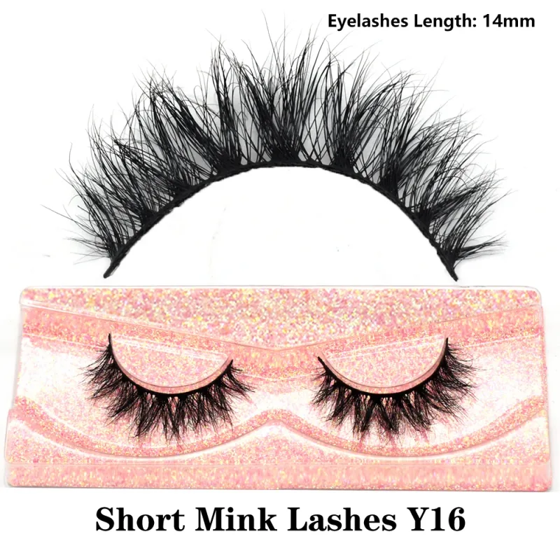 Real Mink Fluffy Short Eye Lashes Extension Wispy Soft Natural Short False Eyelashes Daily Wear Full Strip Lashes Makeup — image 26