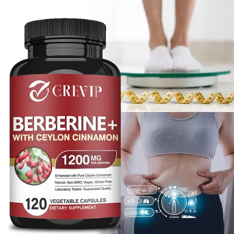 Berberine with Ceylon Cinnamon Supplement - Immune System Cardiovascular & Gastrointestinal Function — image 1