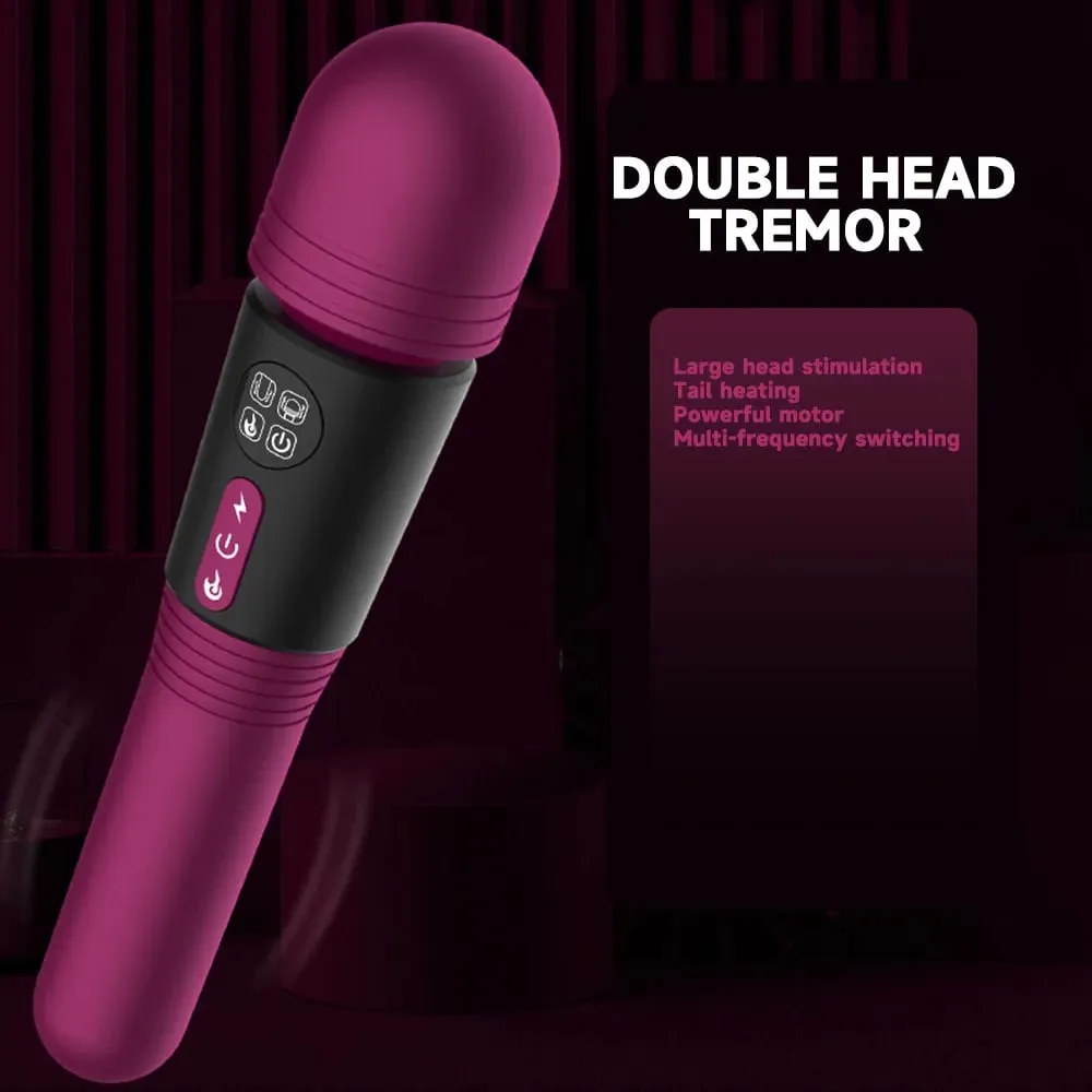 Double-Headed Women Vibrator AV Magic Wand G-Spot Vagina Nipple Stimulator Dildo Erotic Masturbator Massage Sex Toys for Couples — image 2