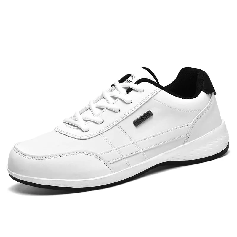 Men Shoes Spring Autumn Waterproof Walking White Sneakers Man Leather Sports Shoes Non-Slip Footwear Tennis for Men — image 8