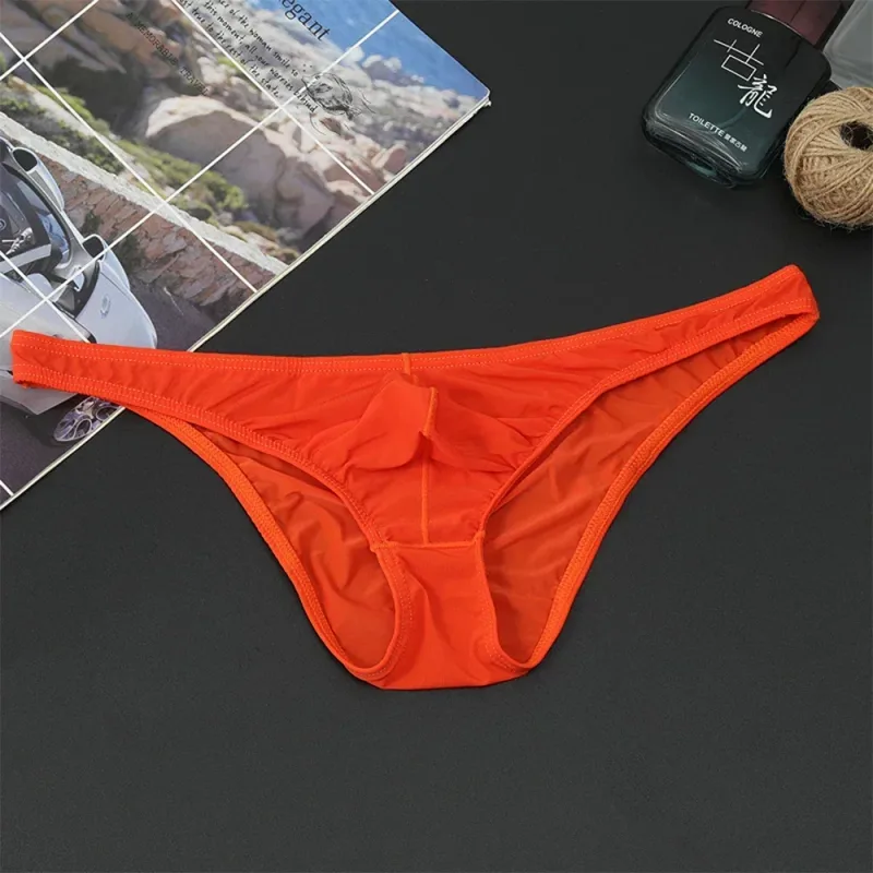 Summer Men's Breifs Sexy Underwear Ice Silk Briefs Ultra-thin Transparent Breathable Comfortable Low Waist Underpants MU093 — image 28