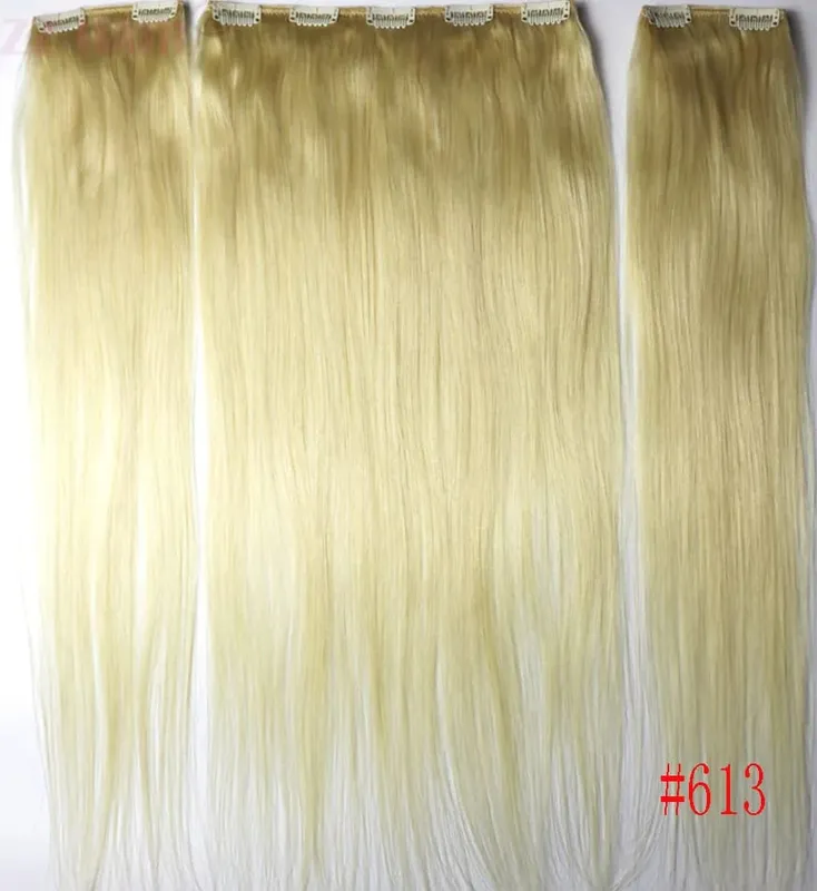 Clips-in 100% Brazilian Human Remy Hair Extensions 16"-28" Three Pieces 3pcs Set 100g-200g 1x25 2x10 Natural Straight
