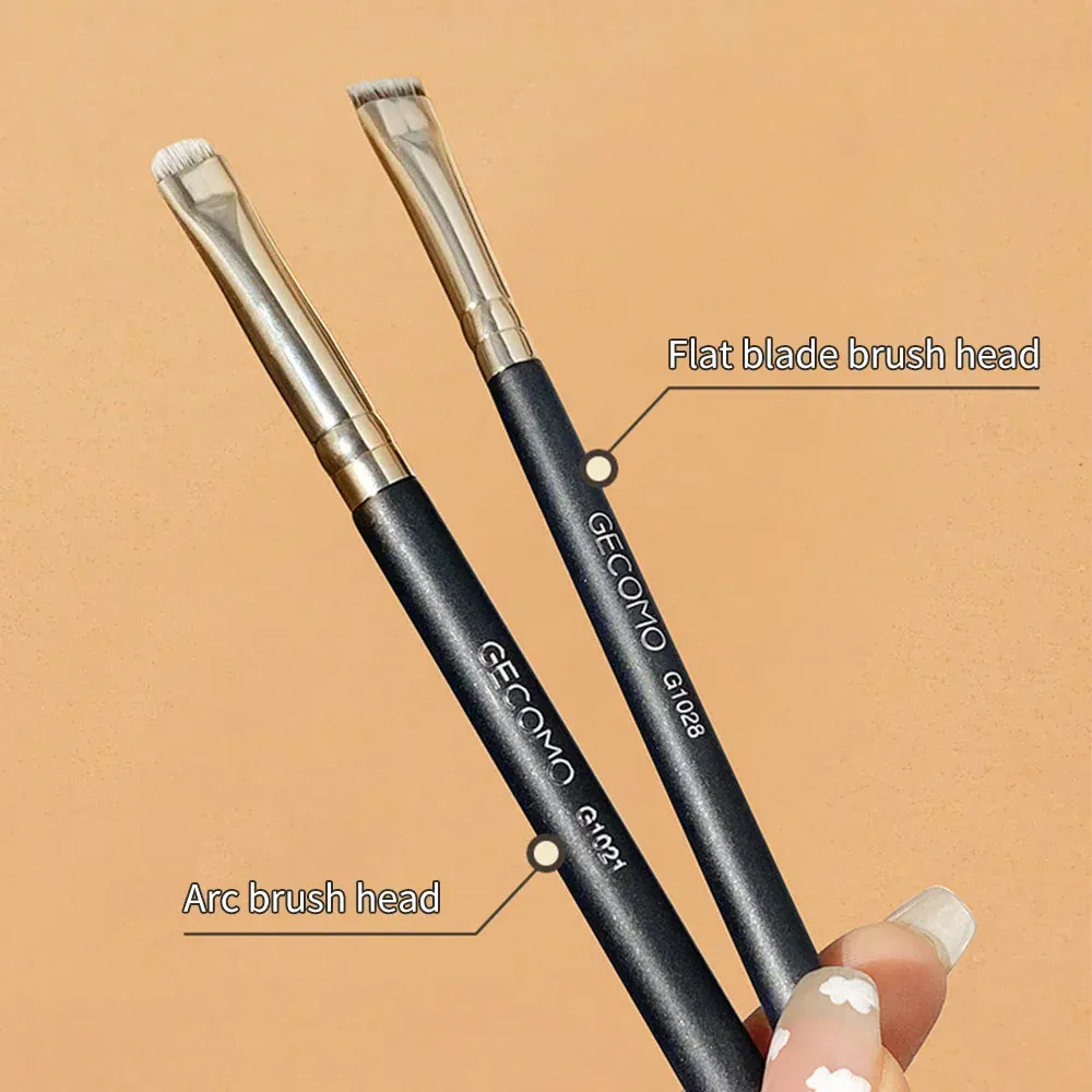 Makeup Brushes Eyeliner Eyebrow Detail Brush Portable Small Angled Flat Round Brush Professional Liner Brow Beauty Make Up Tools — image 3