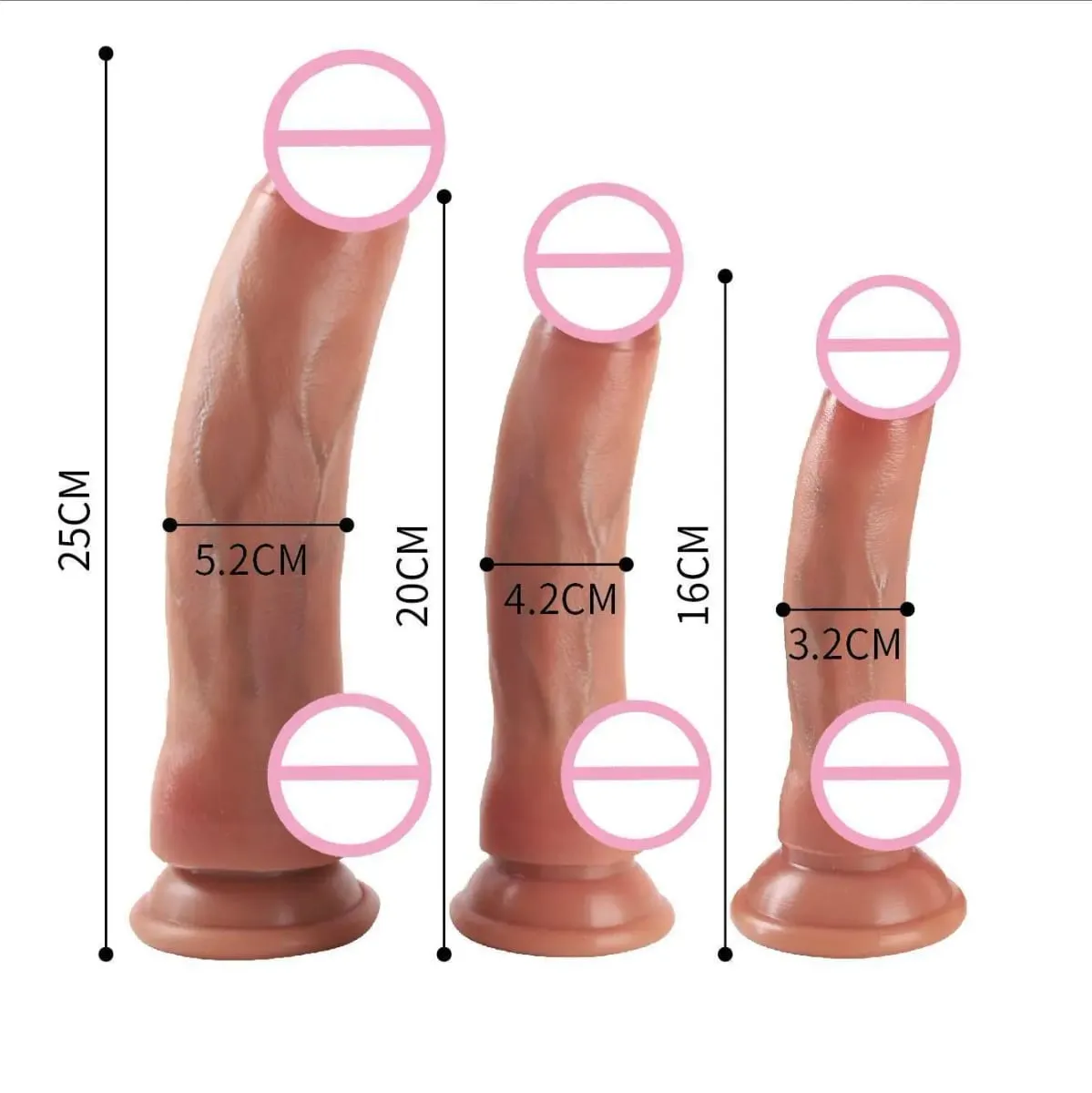 Soft Realistic Skin Feel Human Penis Cheap Dildo Double Silicone Suction Cup Thick Dick Anal Sex Toys Men Women Gay Strapon Cock — image 6