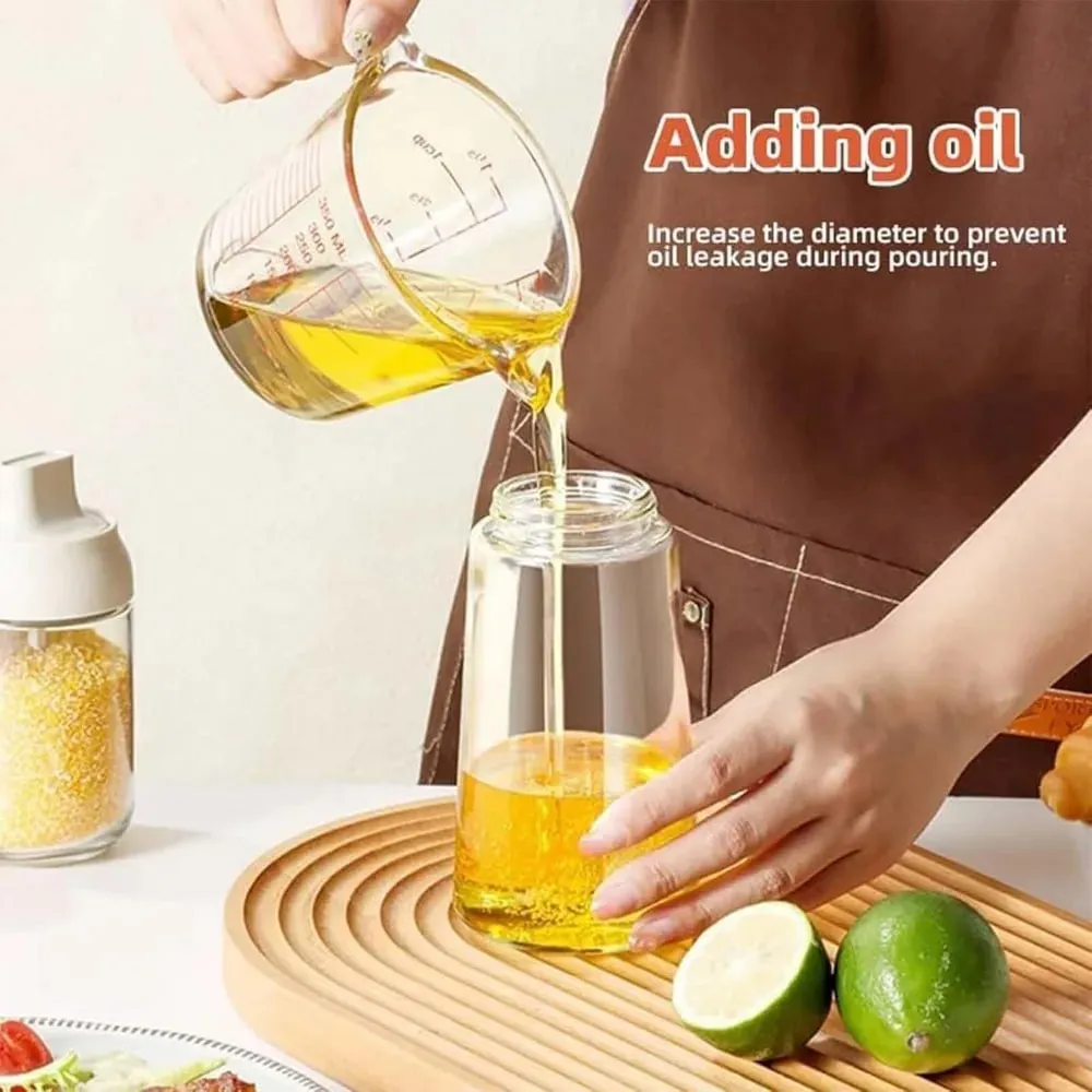 Pulverizador de aceite 2 en 1 de 500ml, 1-4 Uds., pulverizador de aceite de oliva para cocinar, pulverizador de aceite para hornear, freidora de aire para cocina, hornear ensalada, asar y asar — image 3