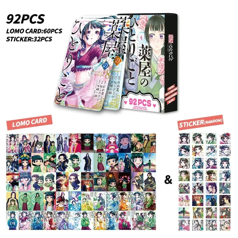92pcs The Apothecary Diaries Cards Anime Lomo Card Small Card Games with Postcards Message Photo Gift Collection Cards Toy Gift — image 3