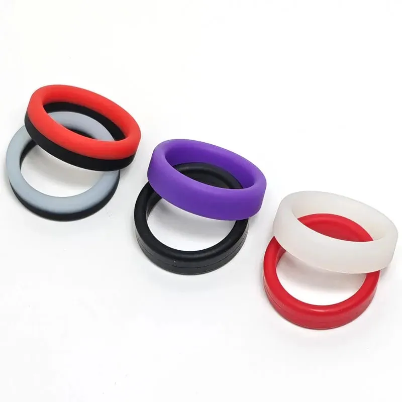 3pcs/set Penis Ring Delay Ejaculation Silicone Reusable Semen Cock Rings on for Men Enlargement Sex Toys For Men Couple Rings — image 5