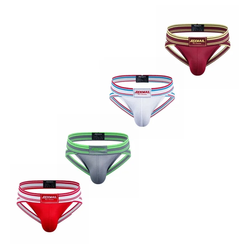 4pcs/Lot Sexy Men Underwear Jockstrap Panochas Men's Briefs Bikini Tanga Slip Bikini Brief Nylon Quick Dry or As Swimwear Shorts — image 12