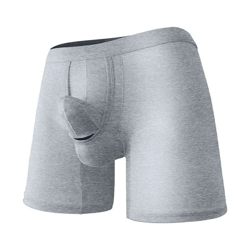 Men's Boxers Shorts Cotton L Underwear Man Breathable Pouch Panties Middle Long Leg Underpants Male Cueca Hombre — image 12