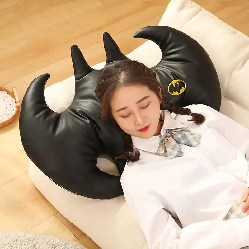 Pictorial Black Bat Shaped Plush Pillow Cool Superman Sofa Cushion Bay Window Nap Pillow Stuffed Animal Toys Hobbies Xmas Gifts — image 4