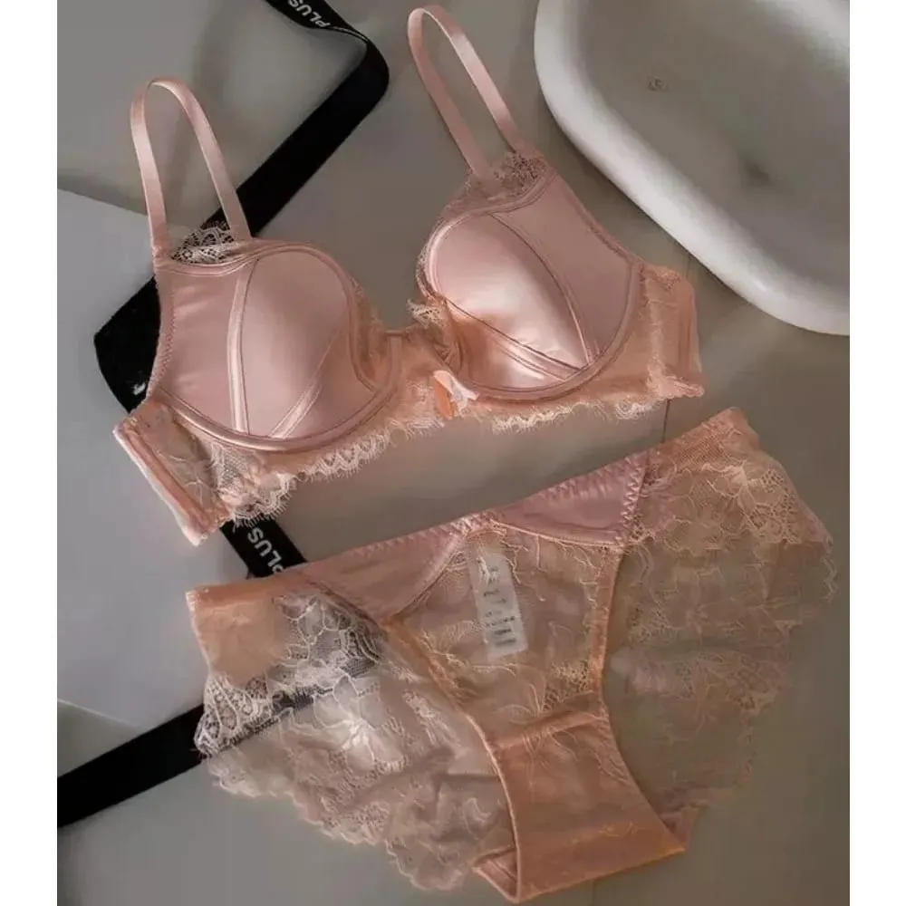 Push Up Bra Women Sexy French Lace Minimizer Full Coverage Wireless Thin Anti Sagging Comfort Support Lingerie S-XL — image 2