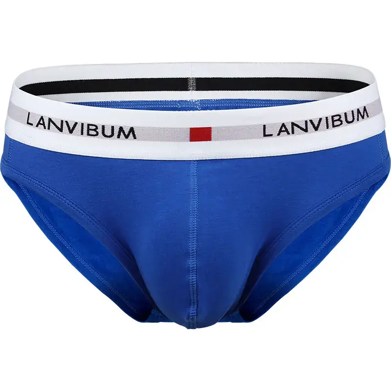 Men's Underwear Cotton Low Waist Elastic Sexy Loose Triangle Pants Summer Breathable Youth Pant Headband — image 8