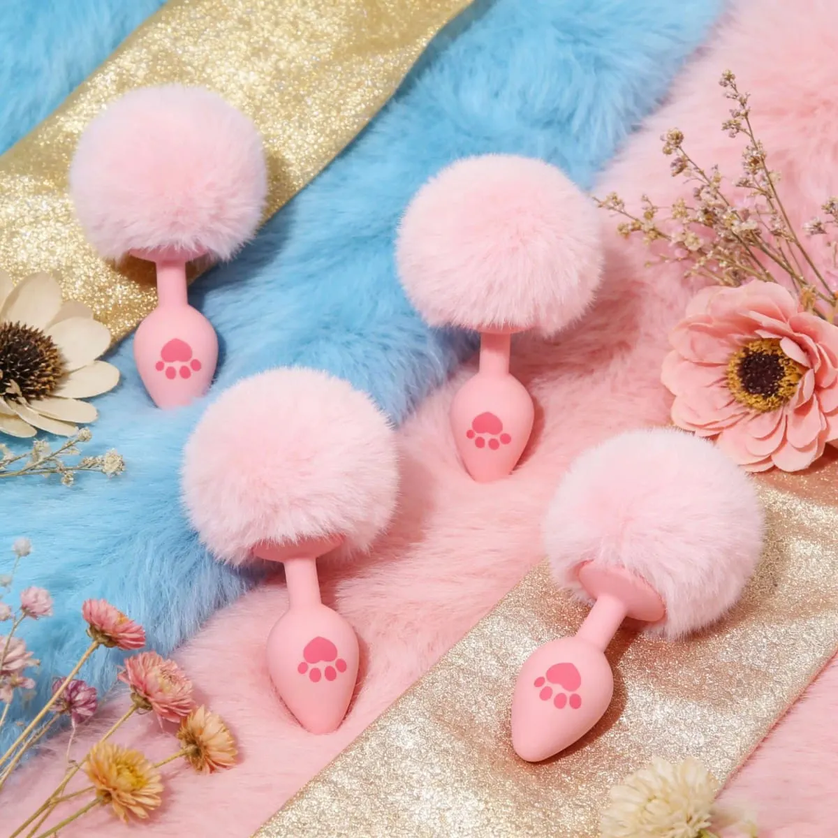 4 サイズかわいいピンク猫の足跡シリコーンアナルプラグソフトテールバットプラグ大人のゲームアナルビーズエロコスプレ大人のおもちゃ女性のための — image 4