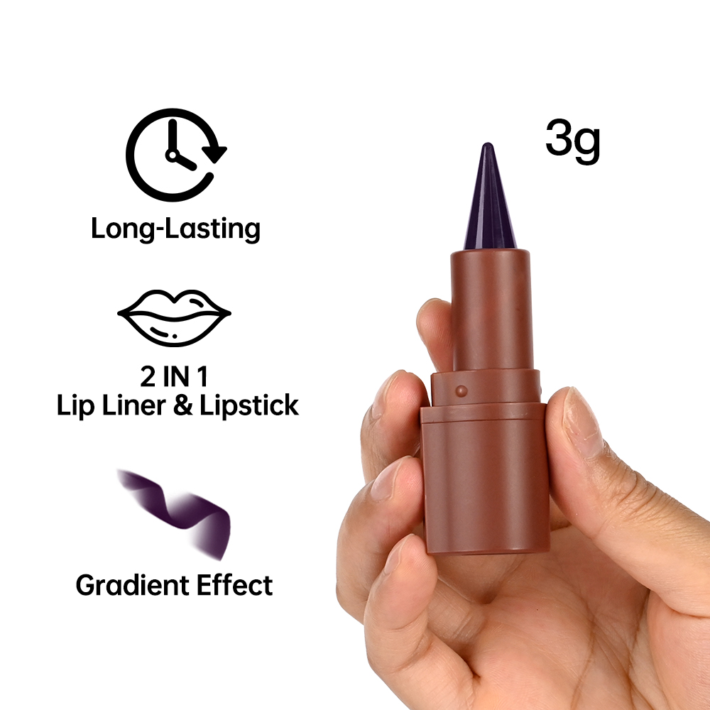 Lakerain Lip Liner Matte Black Brown Velvet Lipstick Waterproof Non Sticky Contouring Tint Lipliner Crayon Lip Makeup — image 4