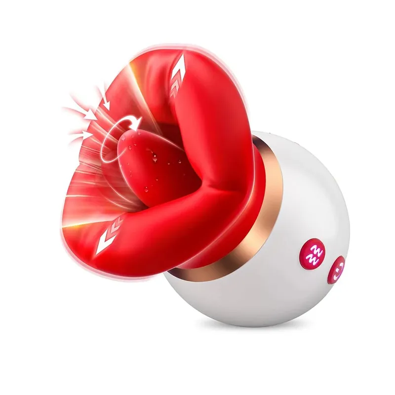 Menghisap Lidah Menjilat Dildo Vibrator Kelentit Puting G-Spot Faraj Perangsang Faraj Dubur Melancap Dewasa Mainan Seks untuk Wanita