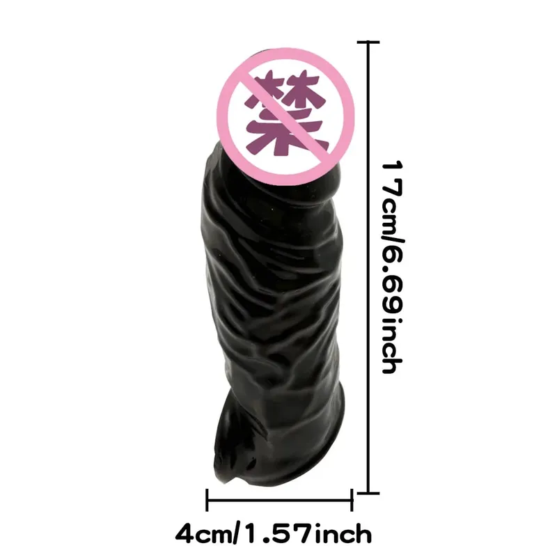 Realistic Silicone Penis Sleeve Textured Penis Extender for Enhanced Performance Sex Toys — image 4