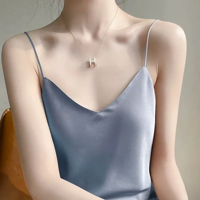 Casual Women Camis Tops Solid Spring Summer Tops Sexy V-neck Tank Tops Office Lady Top 2026 Fashion Korean Tank Top — image 14