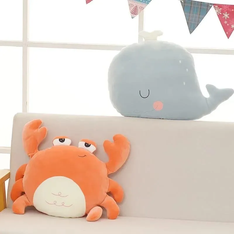 Cute Throw Pillows Crab Whale Goose Lion Pillow Comfortable Room Sofa Car Bed Office Headboard Cushion Doll Back Plush Toy Gift — image 6