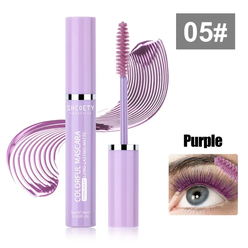 6-color Color Mascara Waterproof and Non-smudged Slender and Thick Curly Christmas Stage Hot Makeup Eye Cosmetics — image 11