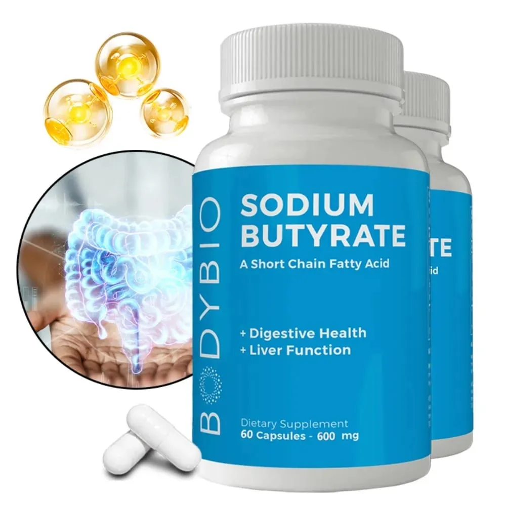 Sodium Butyrate Supplement Capsules para sa Digestion Health Supportloat Gas at Constipation Relief 120 Capsules — image 2