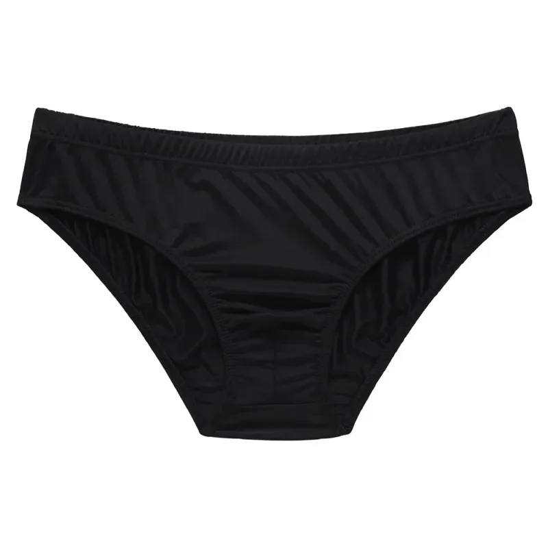 Novos homens sexy de seda gelo leve cintura baixa cuecas cuecas respiráveis ​​sem costura casual u convexo bolsa cuecas masculinas