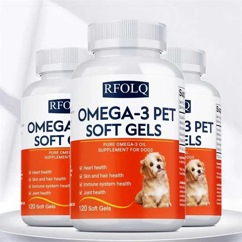 Omega-3 Pet Supplement - Fish Oil for Dogs with EPA & DHA - Supports Heart Skin Coat & Immune Health — image 1