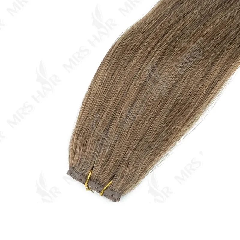 XO Twin Tabs Butterfly Hair Weft Extensions Lidské vlasy Dvojitá injekce PU Weft Hole Ploché Twin Tabs Skutečné přírodní mikrolinkové vlasy