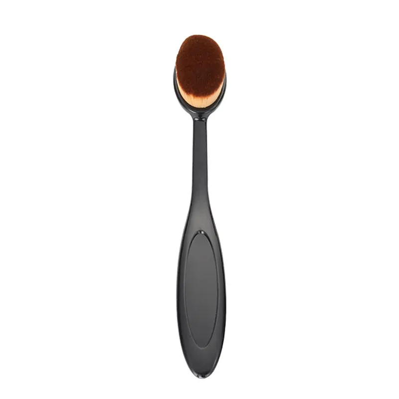 1Pc Oval Makeup Brushes Portable Toothbrush Oval Nylon Hair Cosmetic Makeup Blush Face Foundation Blending Brush Makeup Tool — image 8