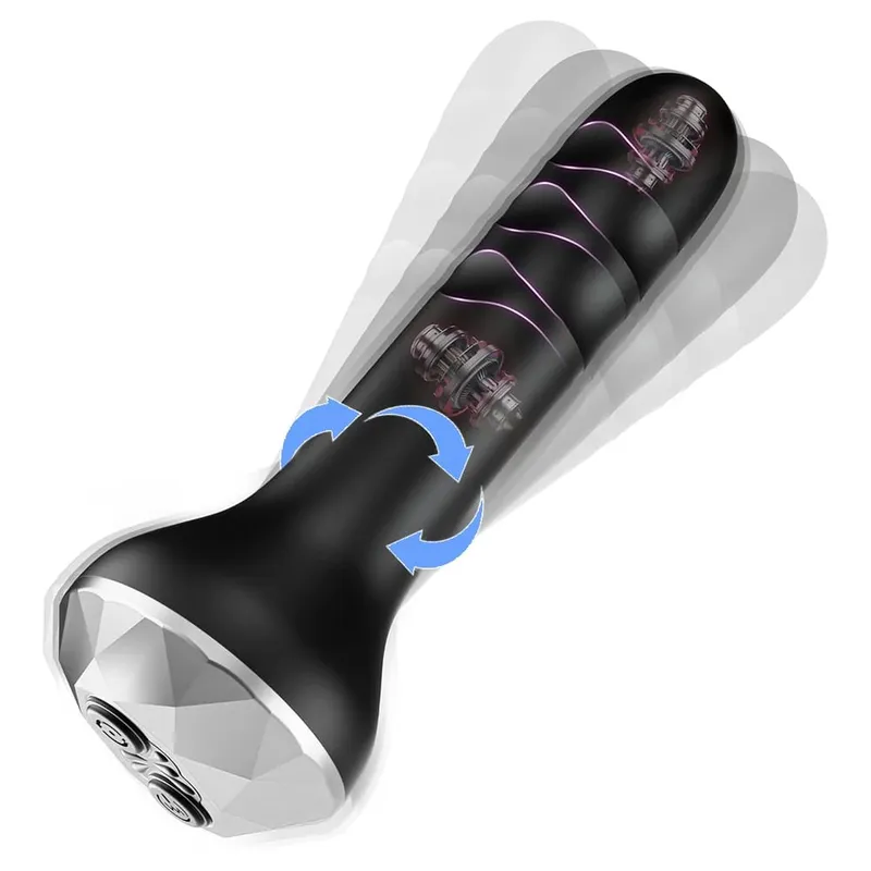 Jouets anaux vibrants pour hommes et femmes, masseur de Prostate avec 10 plugs anaux rotatifs vibrants, adaptés aux débutants, jouets sexuels pour hommes et femmes