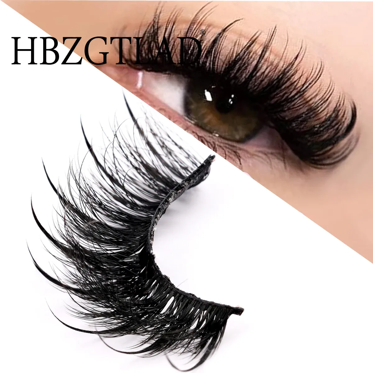 Wet Lash Spikes Volume Fluffy Full Strip Lashes Makeup Accessories Faux Mink Eye Lashes Vendor Wet Manga Lashes False Eyelashes — image 2