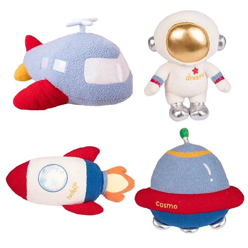 60CM Plush Rocket Astronaut Toy Stuffed Spaceship Throw Pillow Home Decor Birthday Gift Space Discovery Educational Toy — image 2