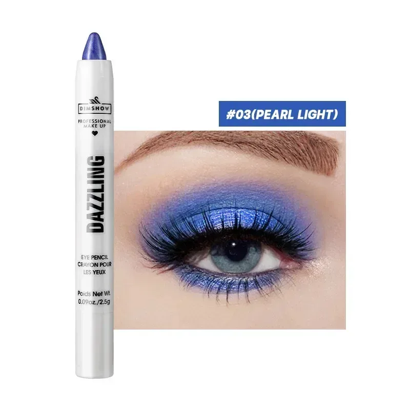 12 Colors Pearlescent Eyeshadow Pencil Waterproof Long Lasting Glitter Shimmer Eye Shadow Pen Eyeliner Stick Eyes Makeup Tools — image 8