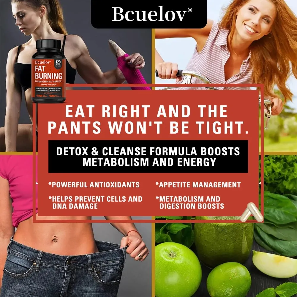 Acetyl-L-Carnitine Green Tea Extract and Caffeine Support Fat Burning Metabolism Improve Mood 30/60/120 Capsules