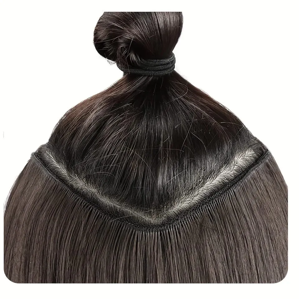 Synthetic Long Straight Hair Extensions with Clip In One Piece Perfect for Women's Hair Accessories Hair Clips Hair Accessories — image 6