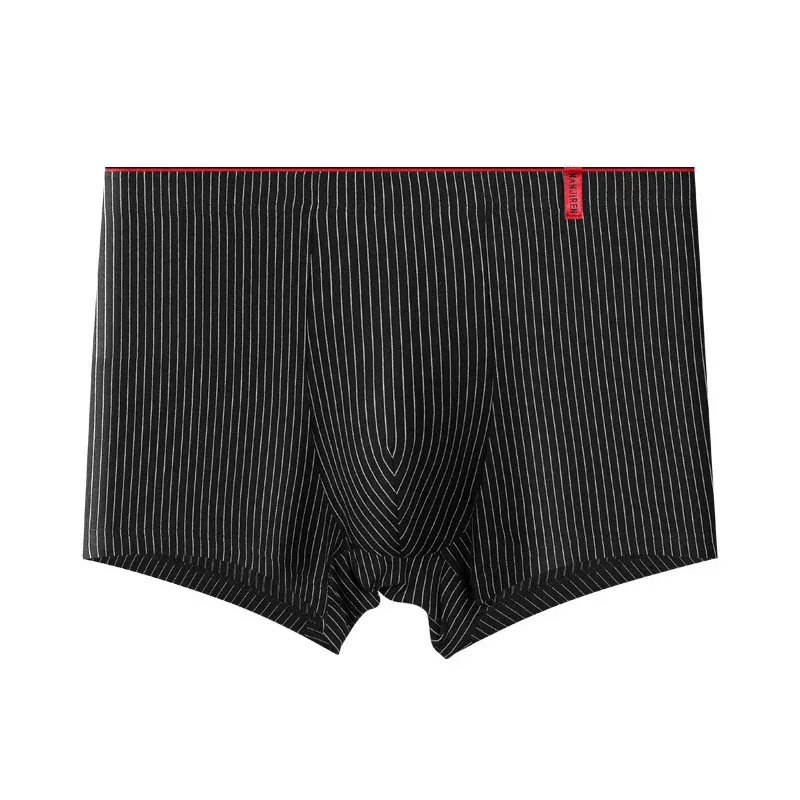4Pcs Men's Cotton Boxer Shorts High Elastic Male Boxer Underwear Head Underpants Youth Middle-Aged Men's Boxer — image 11