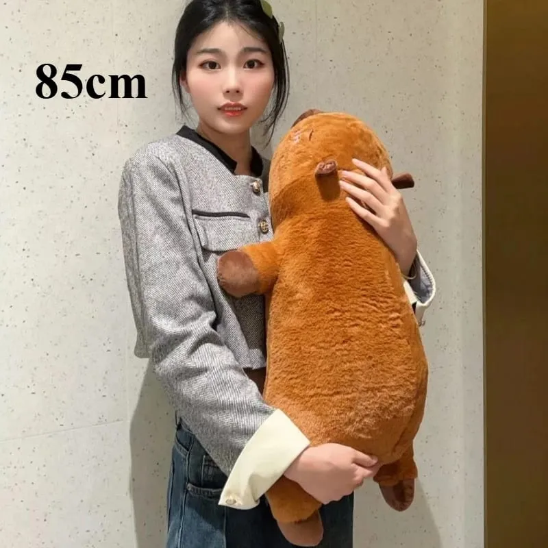 Kawaii Capybara Long Sleep Pillow Stuffed Capibara Plushie Cute Fluffy Doll Soft Sofa Cushion Nap Sleeping Toys for Home Bed — image 11