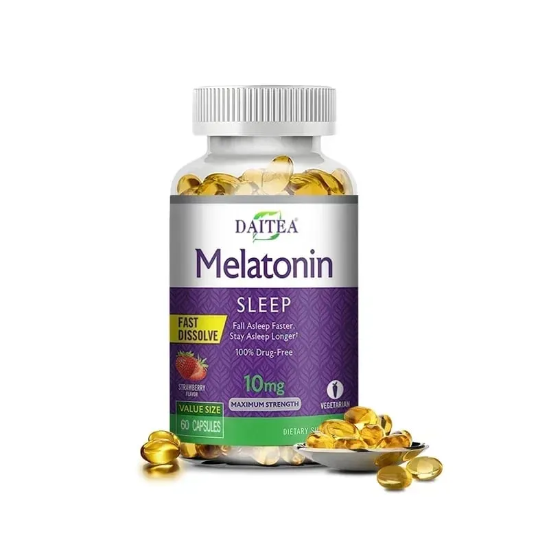 Melatonin Capsules - Sleep Aid Supplement That Helps Nourish Nerves Relieves Sleep Disorders and Improves Energy Levels — image 9