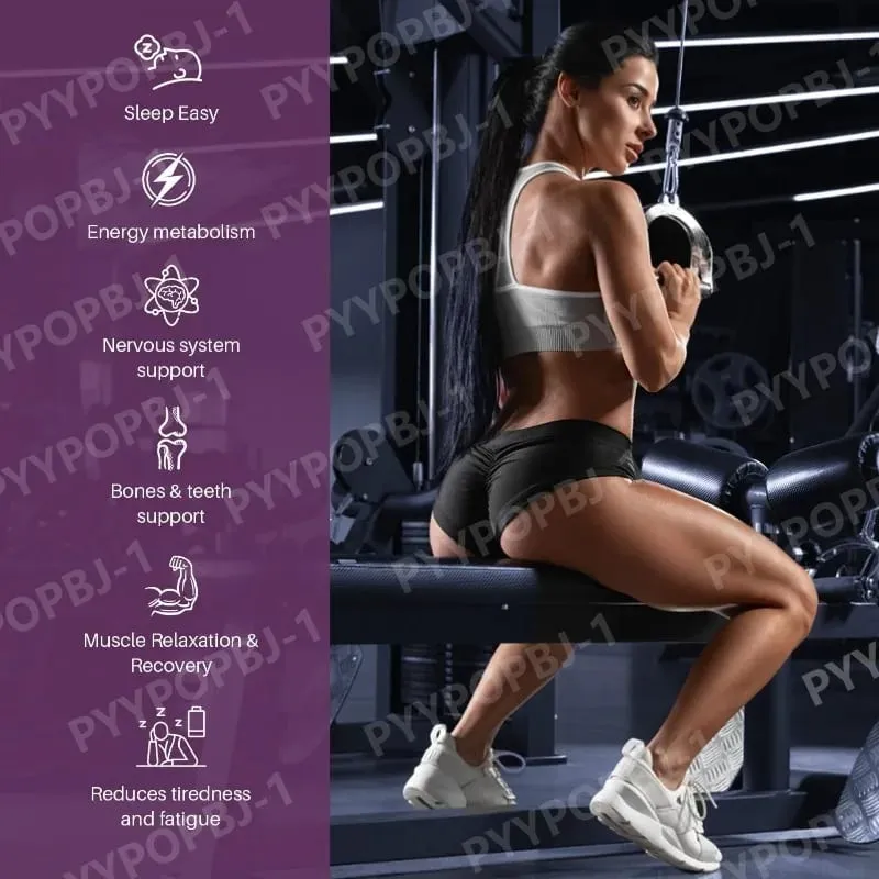 Magnezyum Kapsülü Glisinat Sitrat ve Aspartat Vb Kompleksi Takviyesi Gevşeme Kas Kalp Sağlığı Desteği 120 Sayısı İçerir — image 3