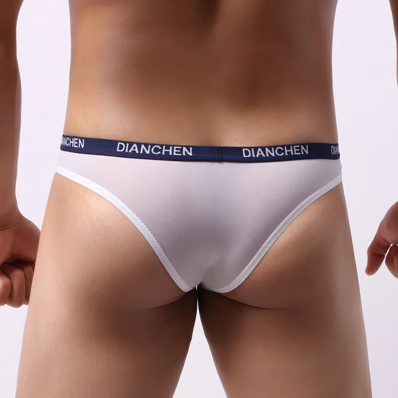 1pc Sexy Men's Elastic Ice Silk Bikini Briefs Shorts Breathable Jockstrap Pouch Underwear Low Waist Man Panties — image 21