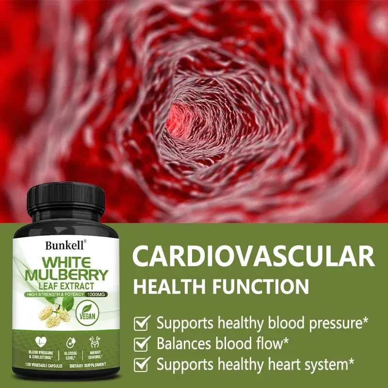 White Mulberry Leaf Extract 1000mg - 120 Capsules White Mulberry Leaf Non-GMO Gluten-Free Supplement High Strength & Potency — image 5