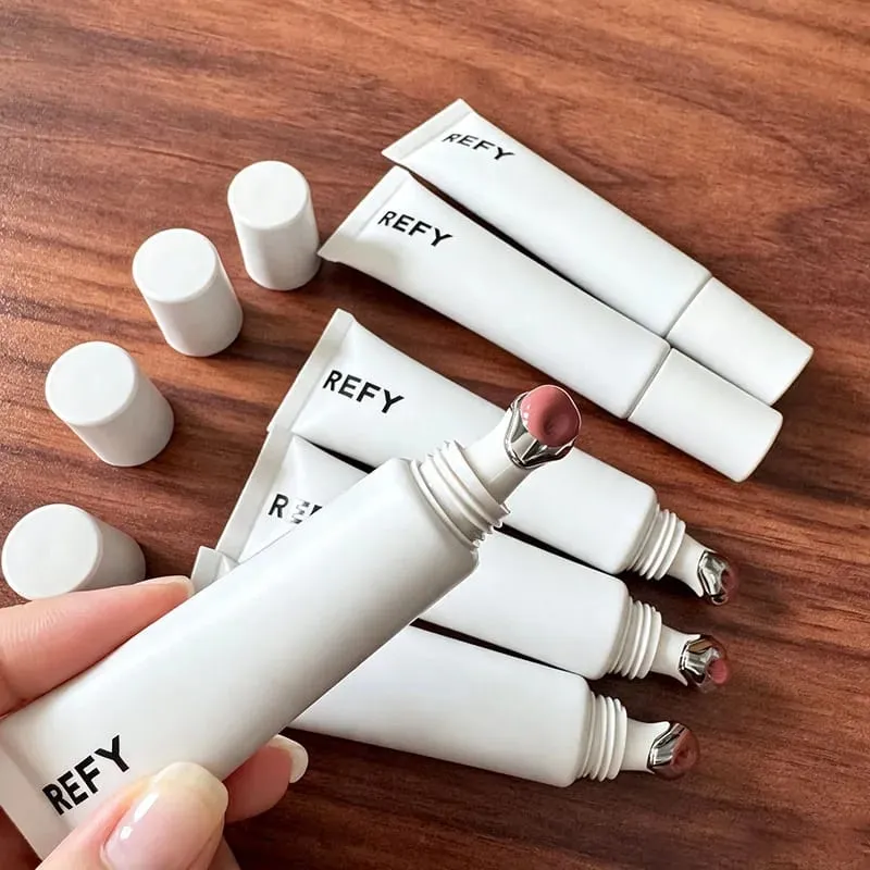 New REFY 6 Colors Metal Tip Lip Glaze Long-lasting Nourishing Hydrating Easy To Apply Lip Gloss Lipstick Lip Care Cosmetics