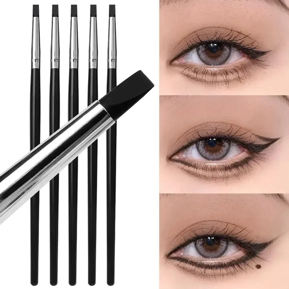 Escova de delineador de silicone lâmina multiuso sobrancelha batom pincéis fáceis de usar caneta de pintura de unhas olhos moldar ferramentas de modelagem — image 2