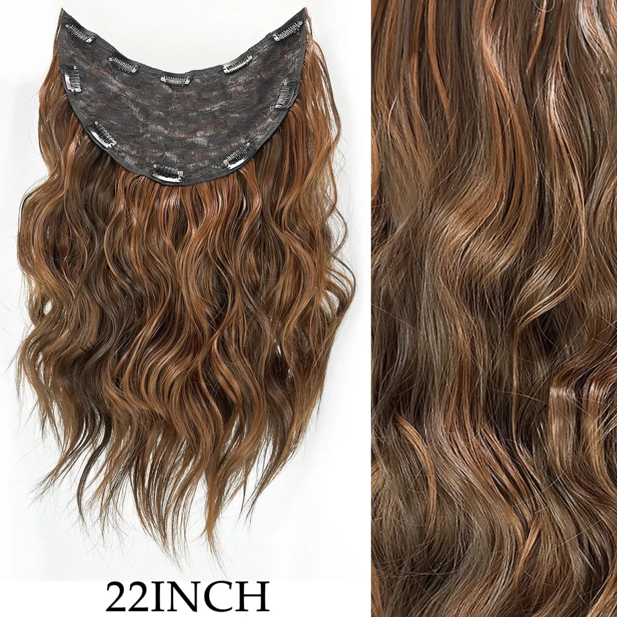 Long Straight Hairstyle 16 Clips 7Pcs/Set Hair Extensions Natural Synthetic Blonde Black Hairpieces Heat Resistant For Women — image 11