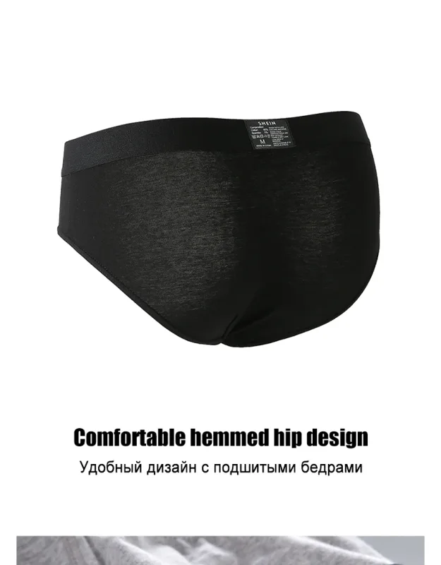 3Pcs Men's Panties Cotton Briefs Boxers Shorts Mens Underwear Breathable Comfortable Slip Underpants Classic Sexy Men Underwear