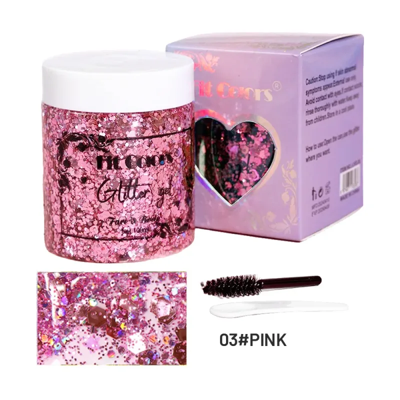 100ml Glitter Gel Eye Shadow Liquid Face Body Large Sequin Gel Multifunctional Colorful Loose Sequins Cream Party Decoration — image 9