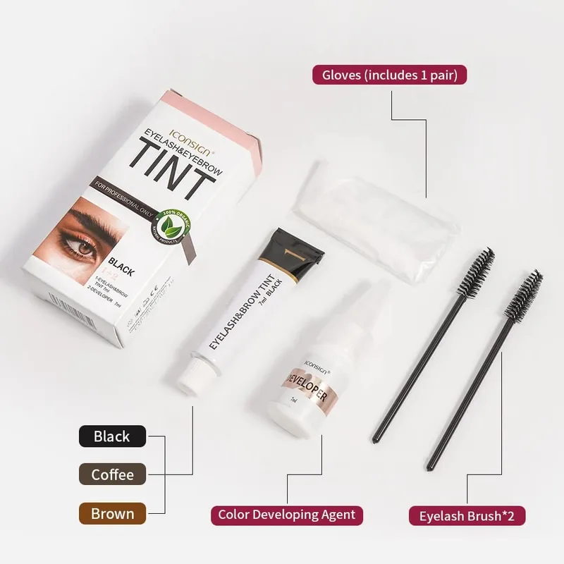 Eyelash Eyebrow Dye Tint Kit Mascara Lift Tinting Tattoo Eyes Makeup Tools Keep 60 To 80 Days